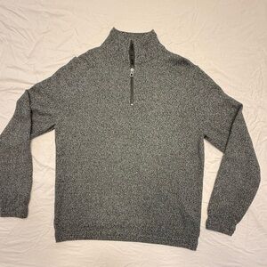 J. Crew Men's Charcoal Melange Zip-Up Sweater Size M